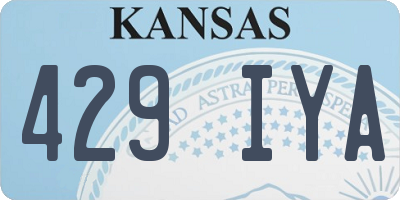 KS license plate 429IYA