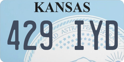 KS license plate 429IYD