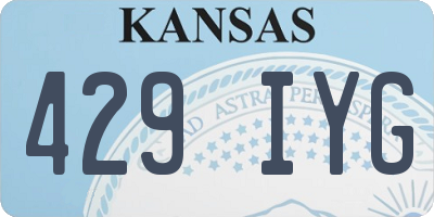 KS license plate 429IYG
