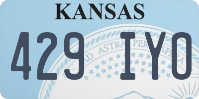 KS license plate 429IYO