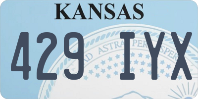 KS license plate 429IYX
