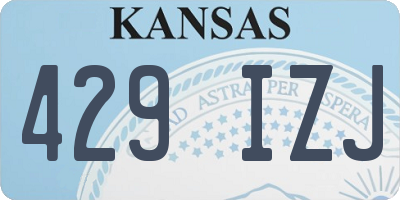 KS license plate 429IZJ