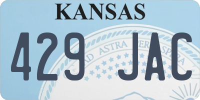KS license plate 429JAC