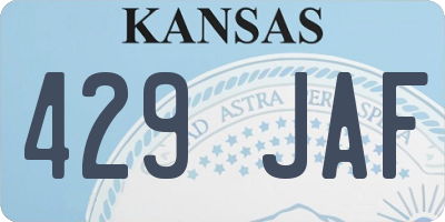 KS license plate 429JAF