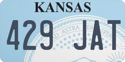 KS license plate 429JAT
