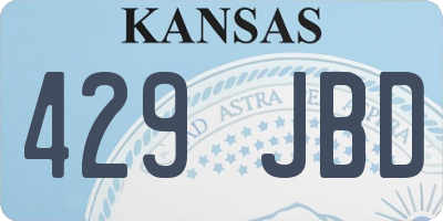 KS license plate 429JBD