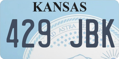 KS license plate 429JBK