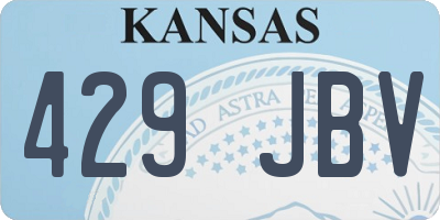 KS license plate 429JBV