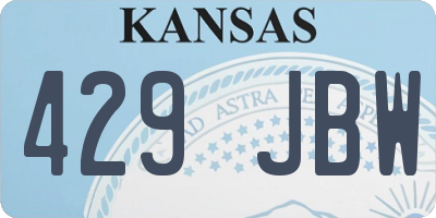KS license plate 429JBW