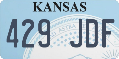 KS license plate 429JDF