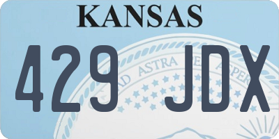 KS license plate 429JDX