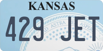 KS license plate 429JET