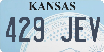 KS license plate 429JEV