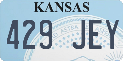 KS license plate 429JEY