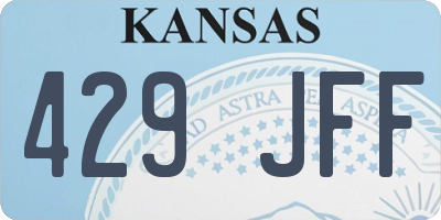 KS license plate 429JFF