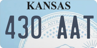 KS license plate 430AAT
