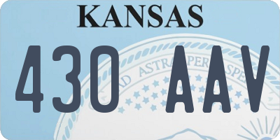 KS license plate 430AAV