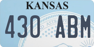 KS license plate 430ABM
