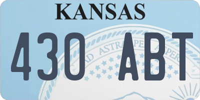 KS license plate 430ABT