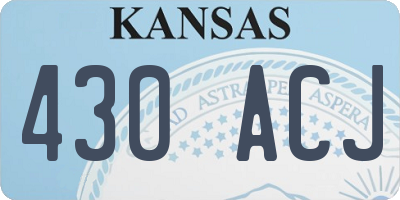 KS license plate 430ACJ