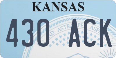 KS license plate 430ACK