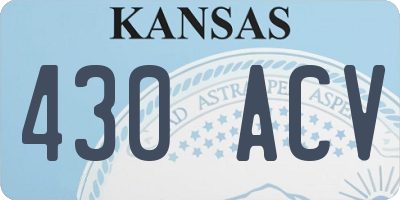 KS license plate 430ACV