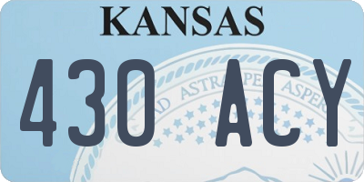 KS license plate 430ACY