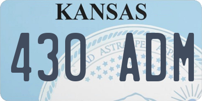 KS license plate 430ADM