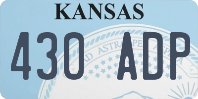KS license plate 430ADP