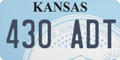 KS license plate 430ADT