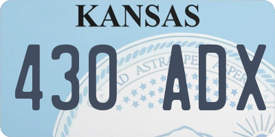 KS license plate 430ADX