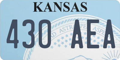 KS license plate 430AEA
