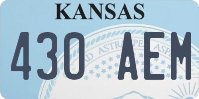 KS license plate 430AEM