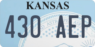 KS license plate 430AEP