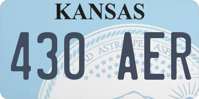 KS license plate 430AER