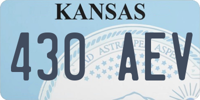 KS license plate 430AEV