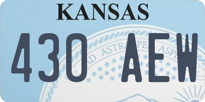 KS license plate 430AEW
