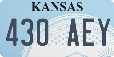 KS license plate 430AEY