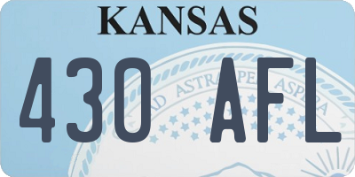 KS license plate 430AFL