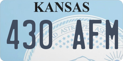 KS license plate 430AFM