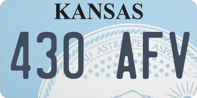 KS license plate 430AFV