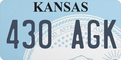 KS license plate 430AGK