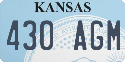 KS license plate 430AGM