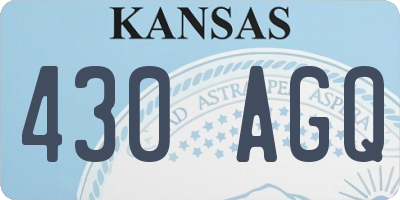 KS license plate 430AGQ
