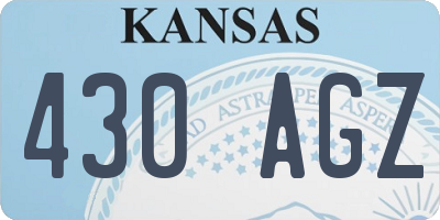 KS license plate 430AGZ