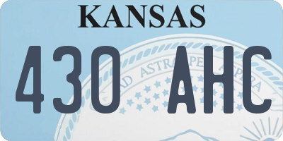 KS license plate 430AHC