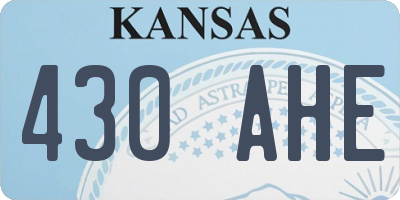 KS license plate 430AHE