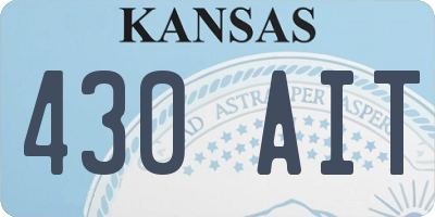 KS license plate 430AIT