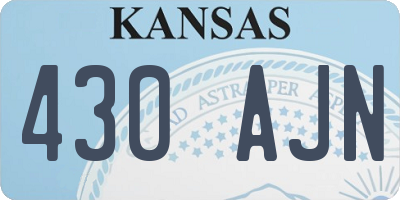 KS license plate 430AJN