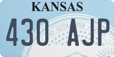 KS license plate 430AJP
